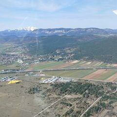 Flugwegposition um 07:48:38: Aufgenommen in der Nähe von Wiener Neustadt, Österreich in 651 Meter